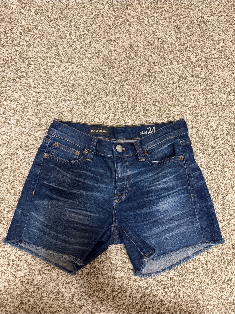J. Crew Dark Blue Denim Cutoff Shorts